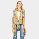 Tropical Leaf Printed Vest