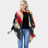 Western Pattern Jacquard Blanket Shawl