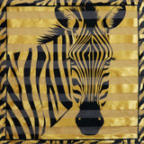 Silky Satin Feel Zebra Print Square Scarf