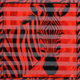 Silky Satin Feel Zebra Print Square Scarf