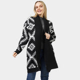 Aztec Patterned Sweater Cardigan