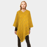 Solid Plaid Poncho