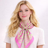 Abstract Wavy Square Print Square Bandana Scarf
