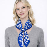 Abstract Wavy Square Print Square Bandana Scarf