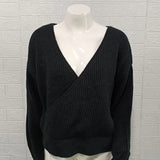 Sweater Women's Solid Color Long Sleeve Knitted Top  Autumn/Winter New V-neck Sweater Women