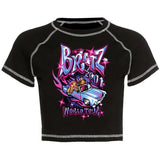Women's Y2K Gothic Cartoon Print T-Shirt Trendy