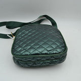 Quilted Puffer Crossbody Bag Multi-Zip Shoulder Bag with Adjustable Strap
