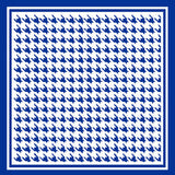 Houndstooth Pattern Printed Square Silky Satin Scarf Shawl
