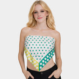 Classic Polka Dot Pattern Print Square Bandana Scarf