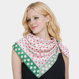 Classic Polka Dot Pattern Print Square Bandana Scarf
