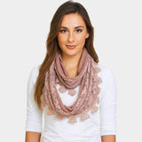Elegant Flower Crochet Lace Accent Scarf