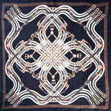 Maze Equestrian Harness Print Square Bandana Scarf