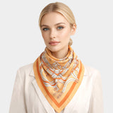 Maze Equestrian Harness Print Square Bandana Scarf