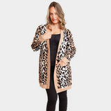 Leopard Pattern Pocket Cardigan