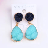 Quartz Crystal Teardrop Earings