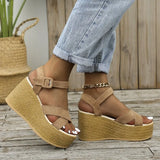 Elegant Buckle Wedges - AfterAmour