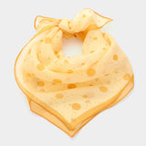 Polka Dot Silk Square Scarf