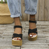 Elegant Buckle Wedges - AfterAmour