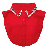 Rhinestone Collar Detachable Shirt Insert