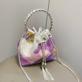 Radiant Crystal Evening Bucket Bag - AfterAmour