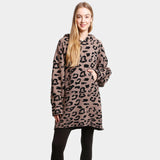 Leopard Hooded Wearable Blanket
