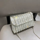 Rhinestones Lined Clutch Bag - AfterAmour
