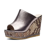 Weaved Wedge Heels - AfterAmour