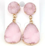 Quartz Crystal Teardrop Earings