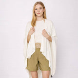 Shoulder Strap Solid Ruana Poncho