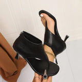 Solid High Heel Sandals - AfterAmour