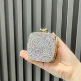 Hot Pink Glitter Square Clutch - AfterAmour