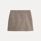 Women's Brown A-Line Midi Skirt