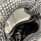 Sparkling Crystal-Studded Crescent Bag - AfterAmour