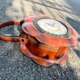 Vintage Clock-Face Flower Handbag