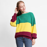 Mardi Gras Multi Color Block Sweater