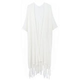 Knit Fringe Kimono Poncho