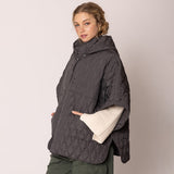 Wave Pattern Padded Cape