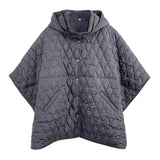Wave Pattern Padded Cape