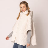 Wave Pattern Padded Cape