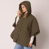Wave Pattern Padded Cape