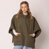 Wave Pattern Padded Cape