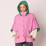 Wave Pattern Padded Cape