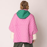 Wave Pattern Padded Cape