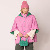 Wave Pattern Padded Cape