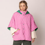 Wave Pattern Padded Cape