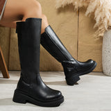 Chunky Knee-High Platform Boots