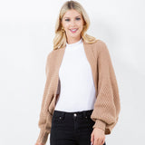 Cozy Open Front Knit Shrug