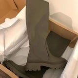 Edge Platform Thigh-High Boots - AfterAmour