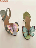 Butterfly Thin Heels Slingback Sandals