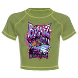 Women's Y2K Gothic Cartoon Print T-Shirt